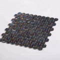 Glossy Colorful Diamond Shaped Iridescent Glass Mosaic Pool Tile